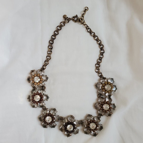 J.Crew Glass Flower Statement Necklace - Picture 2 of 4